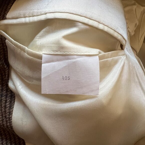 OSCAR DE LA RENTA Size 40S Tan Plaid Two Button Notch Neck Sports Coat Blazer - Picture 4 of 10